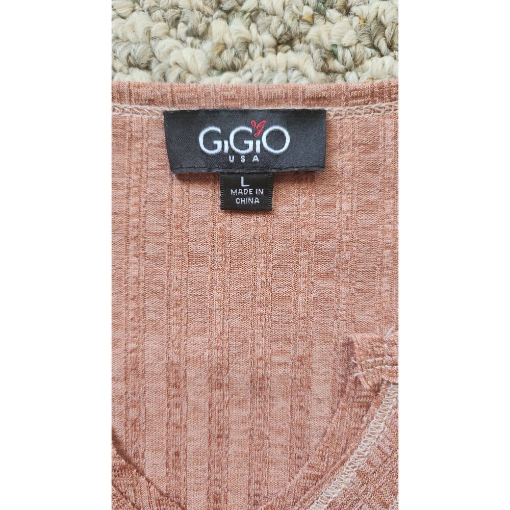 GiGiO Womens Large  V-Neck Long Sleeve Top - Picture 4 of 7